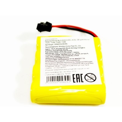 Аккумулятор Ni-Cd 400mAh, 4.8V, SM для Huina 1520, 1530, 1540, 1586
