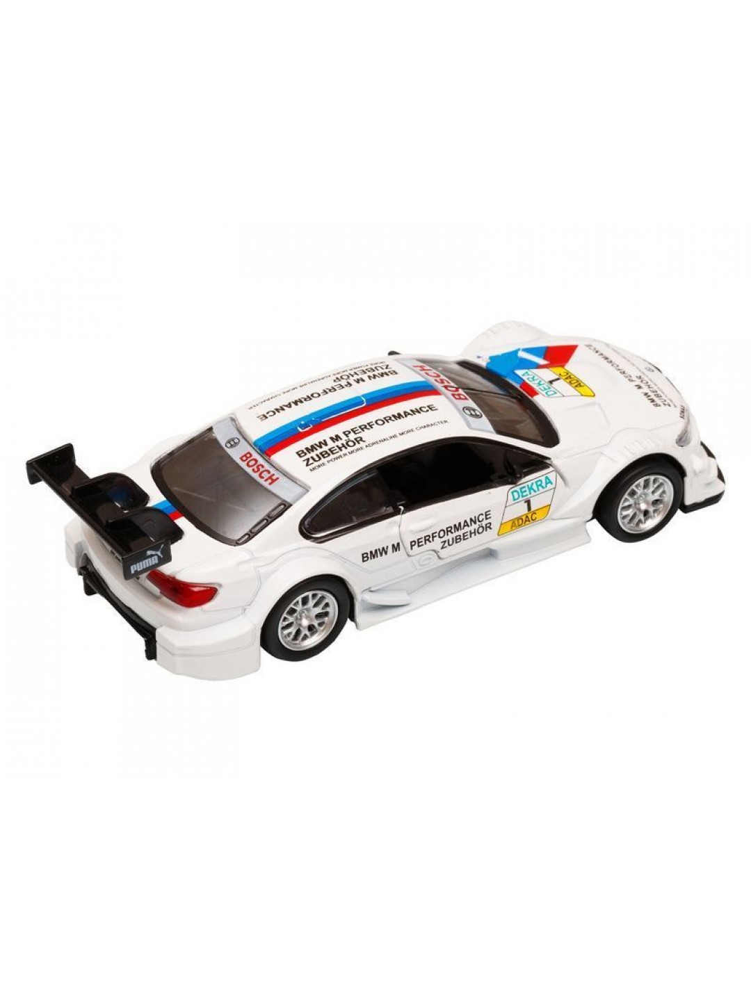 Машина "АВТОПАНОРАМА" BMW M3 DTM, 1/42, белый, инерция, откр. двери, в/к 17,5*12,5*6,5 см