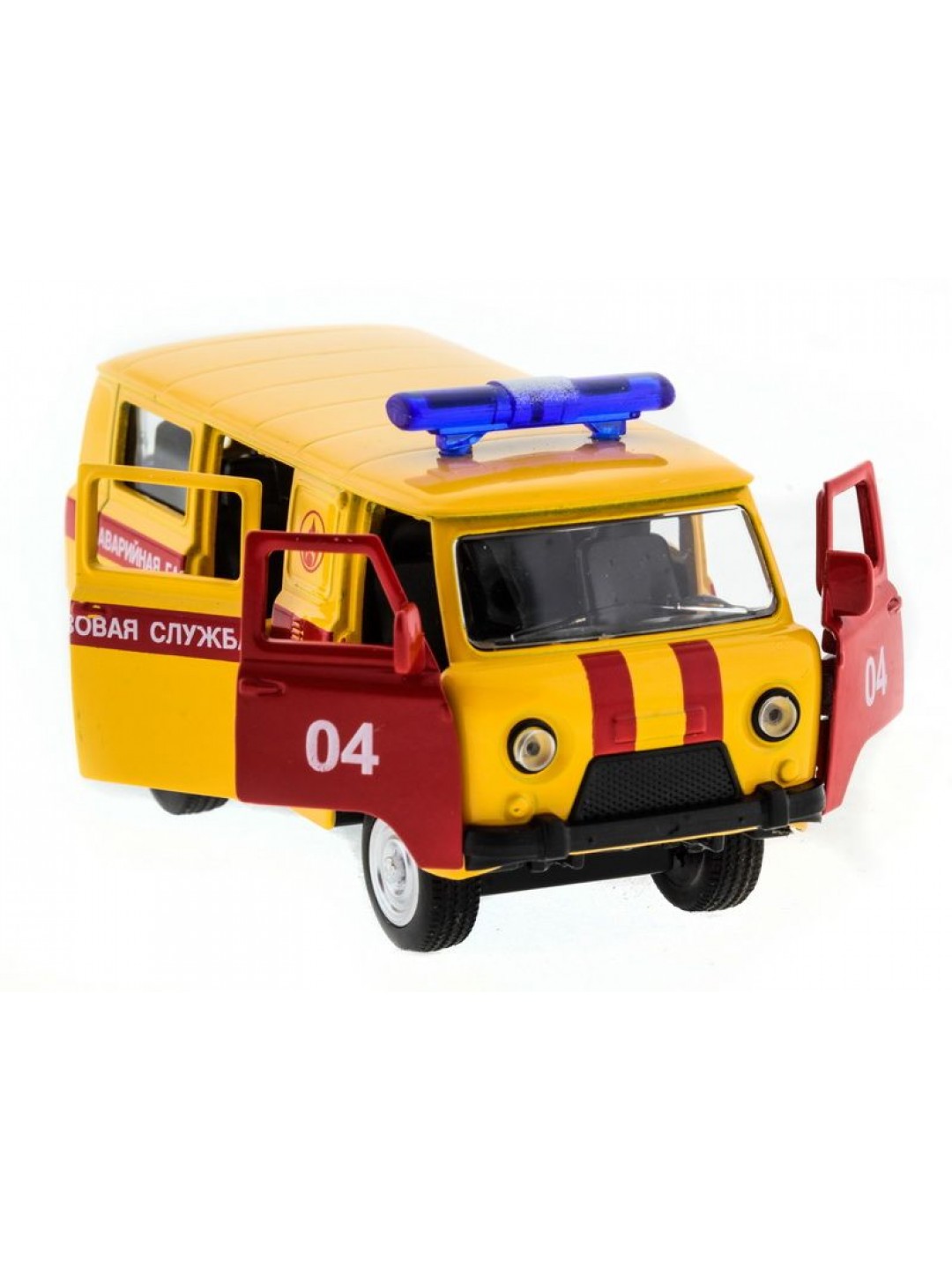 Машина "АВТОПАНОРАМА" инерц. УАЗ (аварийная) 1/50, в/к 12*7*5,5 см