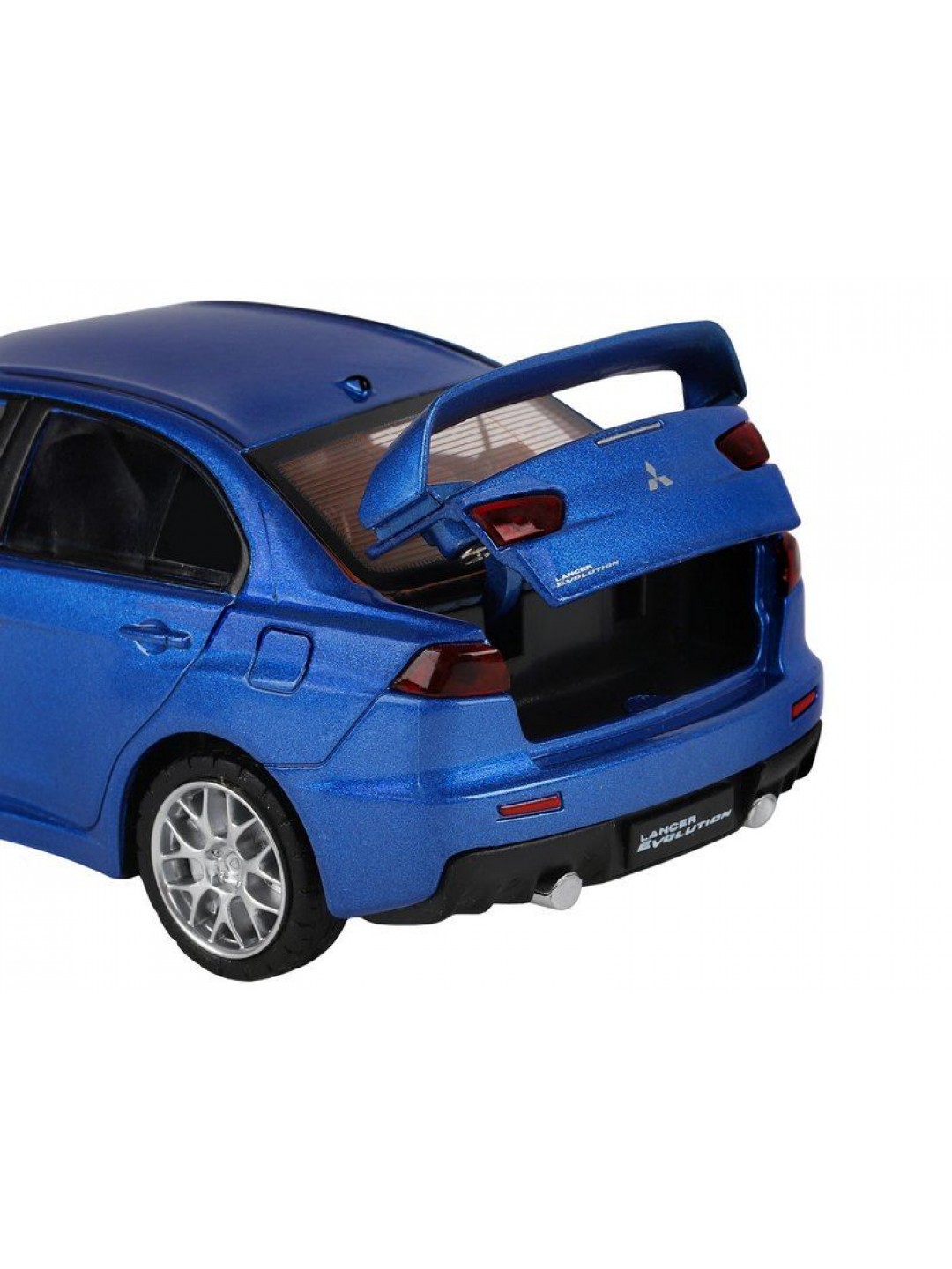 Машина "АВТОПАНОРАМА" Mitsubishi Lancer Evolution, синий, 1/32, свет, звук, в/к 17,5*12,5*6,5 см