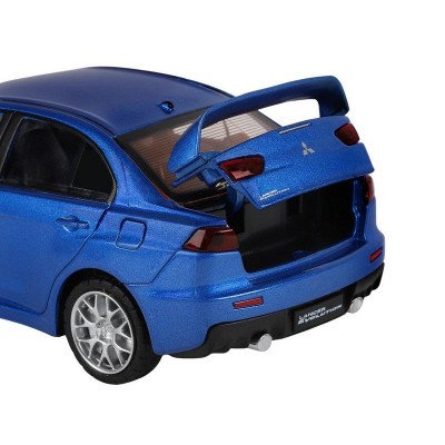 Машина "АВТОПАНОРАМА" Mitsubishi Lancer Evolution, синий, 1/32, свет, звук, в/к 17,5*12,5*6,5 см