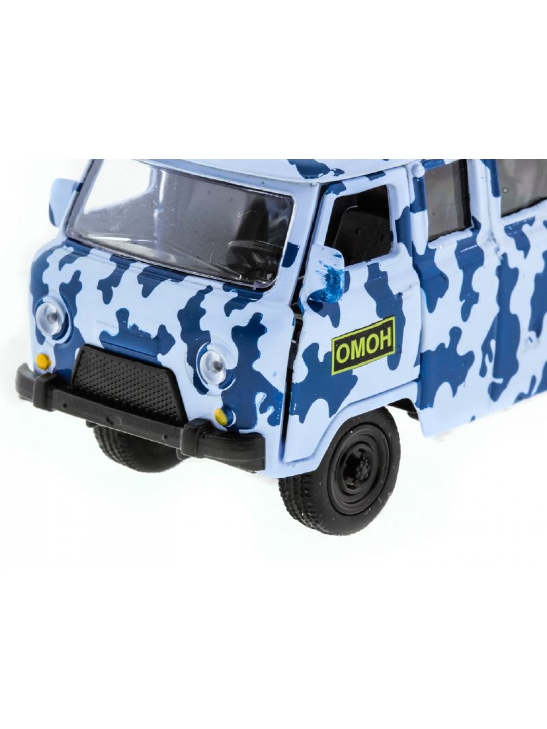 Машина "АВТОПАНОРАМА" инерц. УАЗ-452 (ОМОН) 1/50, в/к 12*7*5,5 см