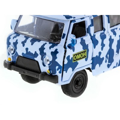 Машина "АВТОПАНОРАМА" инерц. УАЗ-452 (ОМОН) 1/50, в/к 12*7*5,5 см