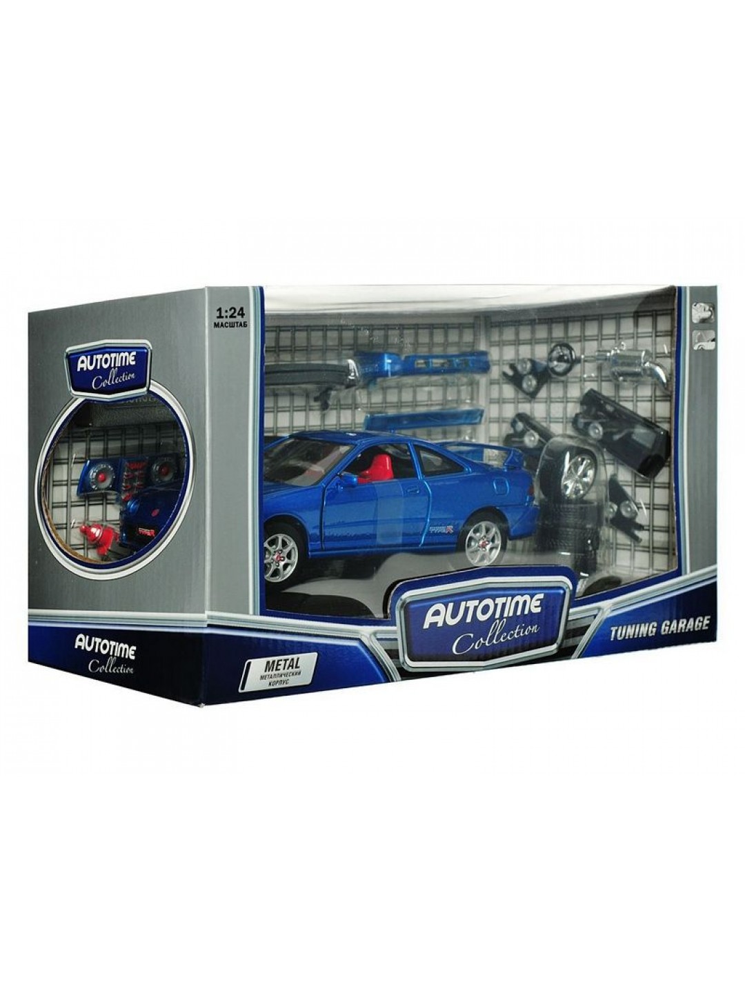 Машина Autotime "ACURA INTEGRA TYPE-R 2000" тюнинг гараж 1:24