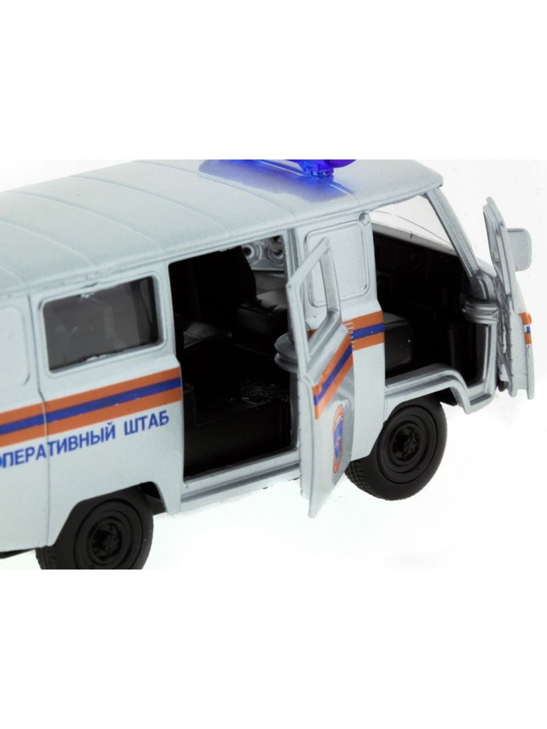 Машина "АВТОПАНОРАМА" инерц. УАЗ-452 (МЧС) 1/50, в/к 12*7*5,5 см