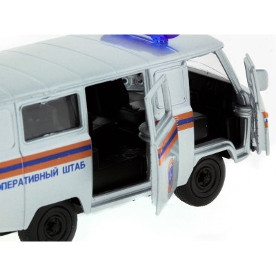 Машина "АВТОПАНОРАМА" инерц. УАЗ-452 (МЧС) 1/50, в/к 12*7*5,5 см