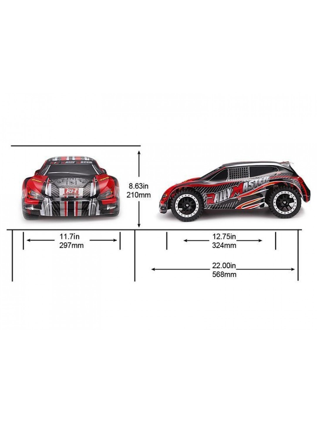 Радиоуправляемая шоссейка Remo Hobby Rally Master (красная) 4WD 2.4G 1/8 RTR