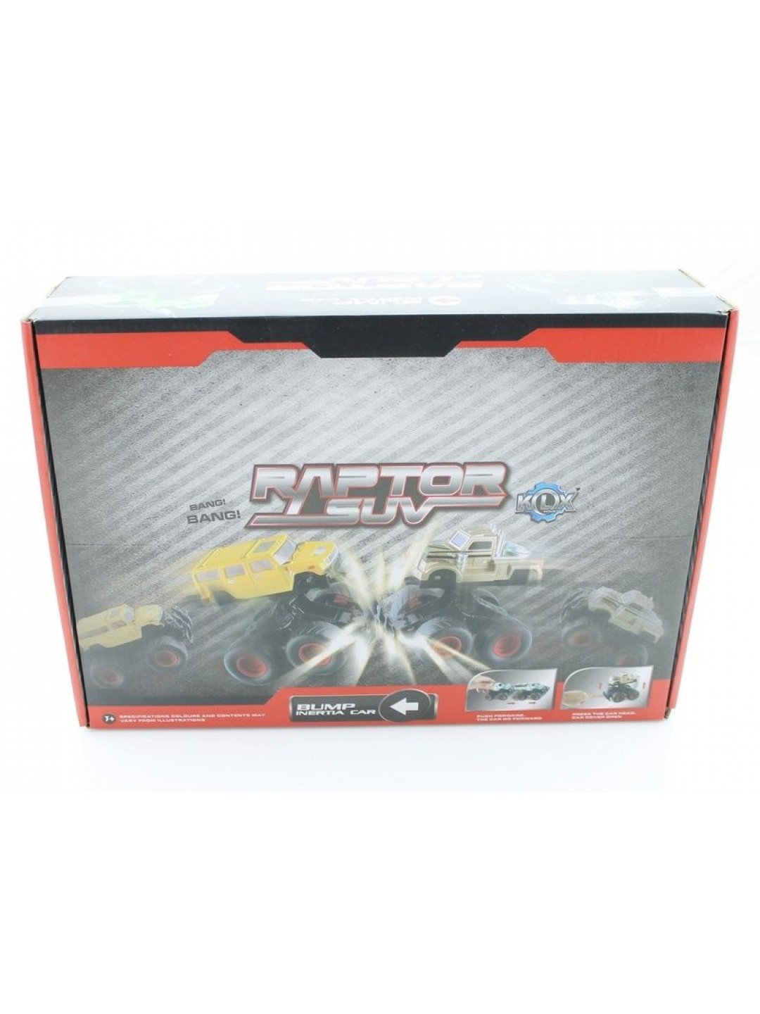 Машина инерционная KLX500-113 Raptor SUV Bigfoot 4WD (в асс., 8 шт./кор.)