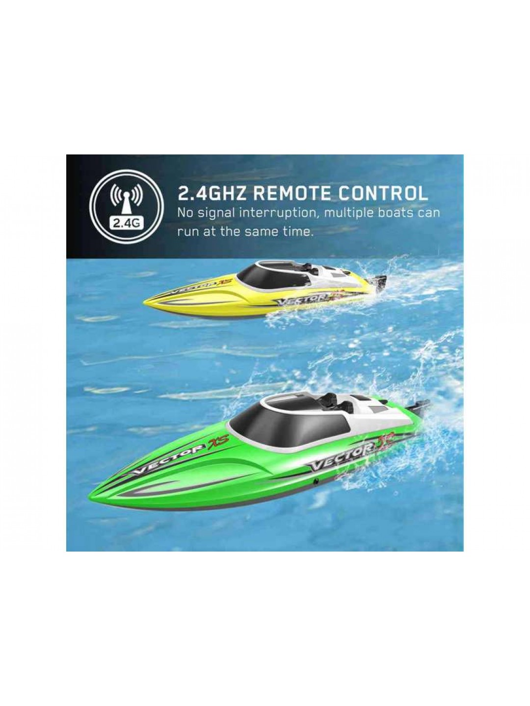 Радиоуправляемый катер Volantex RC Vector XS желтый 2.4G RTR