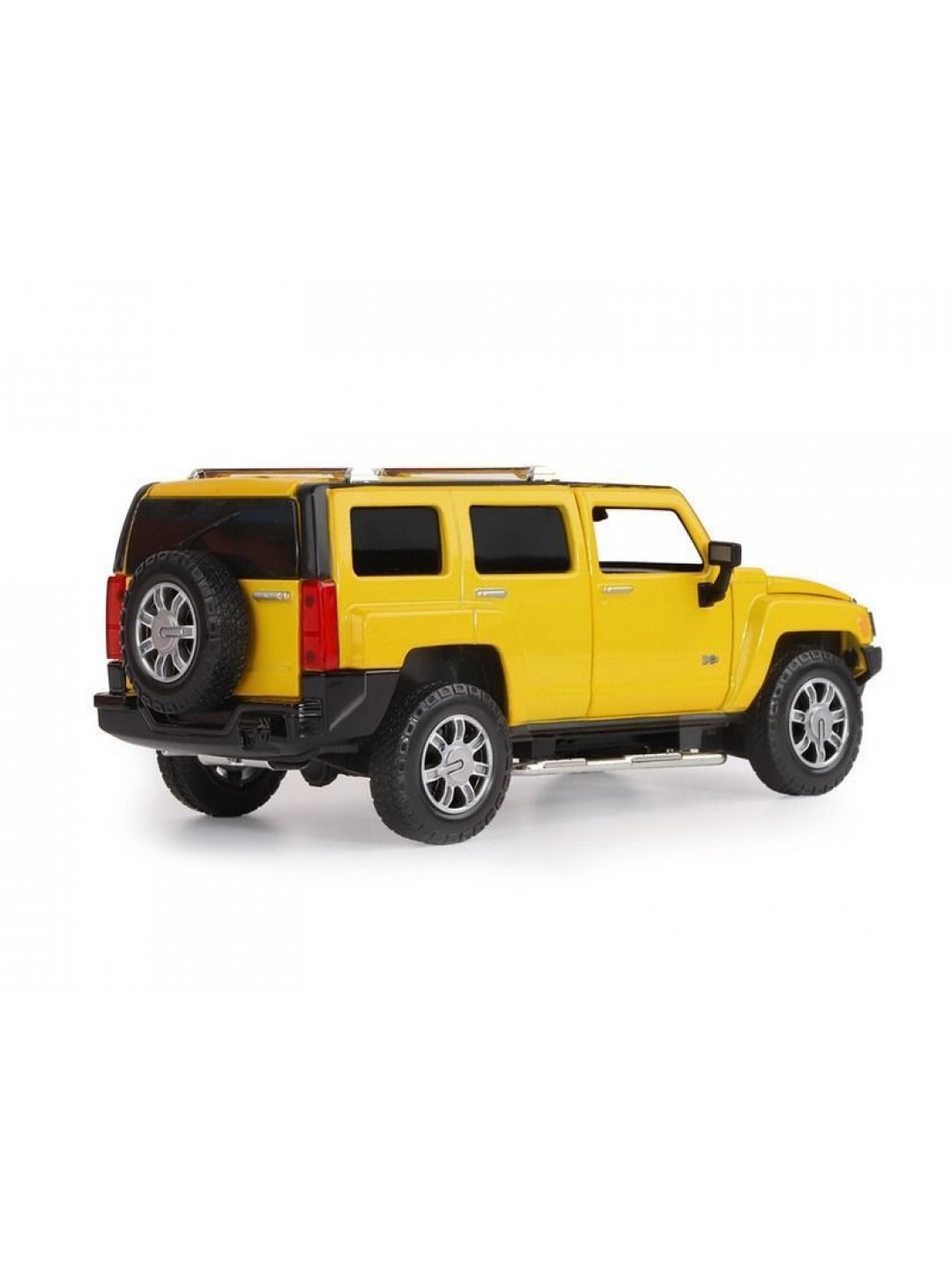 Машина "АВТОПАНОРАМА" Hummer H3, желтый, 1/24, свет, звук, в/к 24,5*12,5*10,5 см