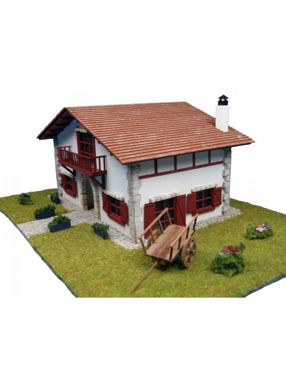 Сборная деревянная модель деревенского дома Artesania Latina Chalet kit de Caserío con carro, 1/72