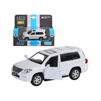 Машина "АВТОПАНОРАМА" Lexus LX570, белый, 1/43, инерция, в/к 17,5*12,5*6,5 см