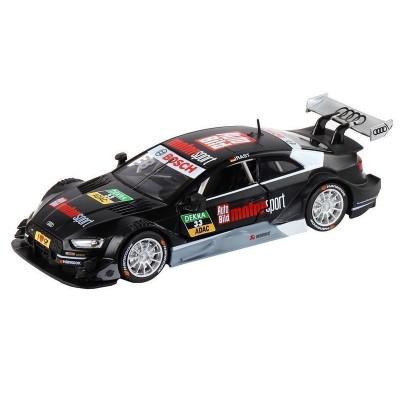 Машина "АВТОПАНОРАМА" Audi RS 5 DTM, черный матовый, 1/32, свет, звук, инерция, в/к 17,5*13,5*9 см