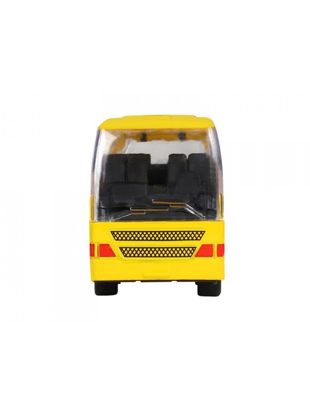 Автобус "Автопанорама", желтый, 1/90, свет, звук, инерция, в/к 22*13,5*5,8 см