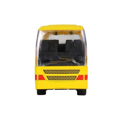 Автобус "Автопанорама", желтый, 1/90, свет, звук, инерция, в/к 22*13,5*5,8 см
