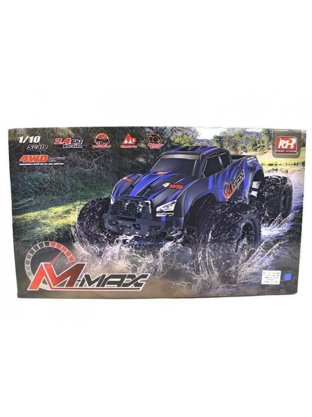 Радиоуправляемый монстр Remo Hobby MMAX UPGRADE (синий) 4WD 2.4G 1/10 RTR