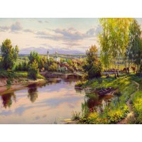 Картина мозаикой с нанесенной рамкой 40х50 ПРИЩЕПА. ВЕЧЕР (27 цветов) Картина мозаикой с нанесенной рамкой 40х50 ПРИЩЕПА. ВЕЧЕР (27 цветов)