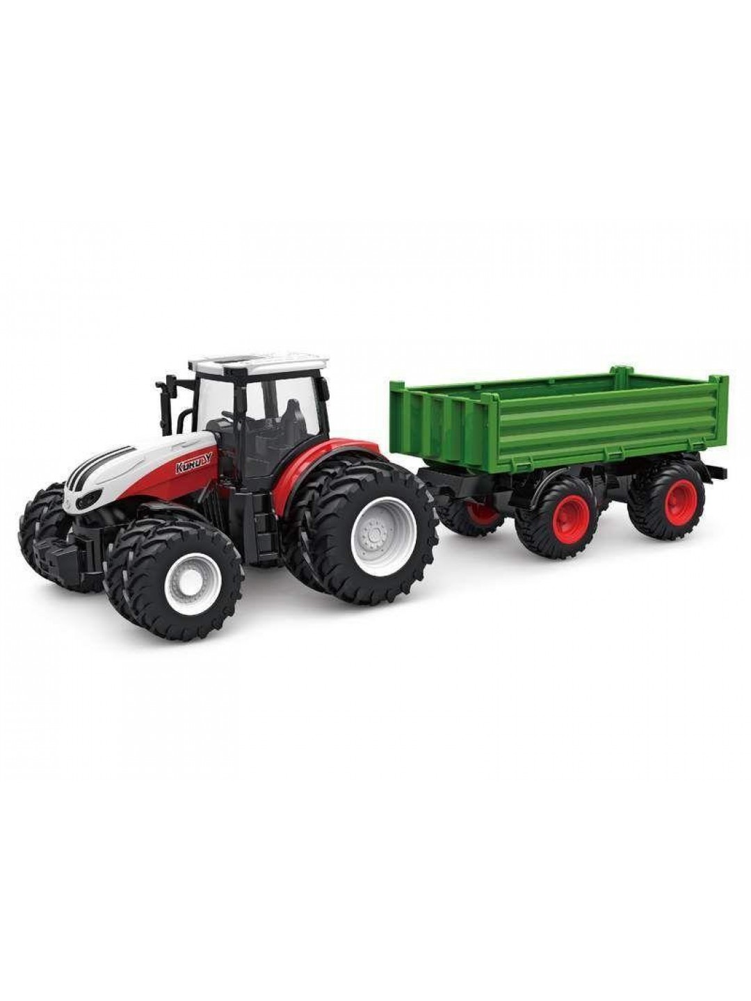 Р/У фермерский трактор Korody с прицепом, двойные колеса 1/24 2.4G 6CH RTR