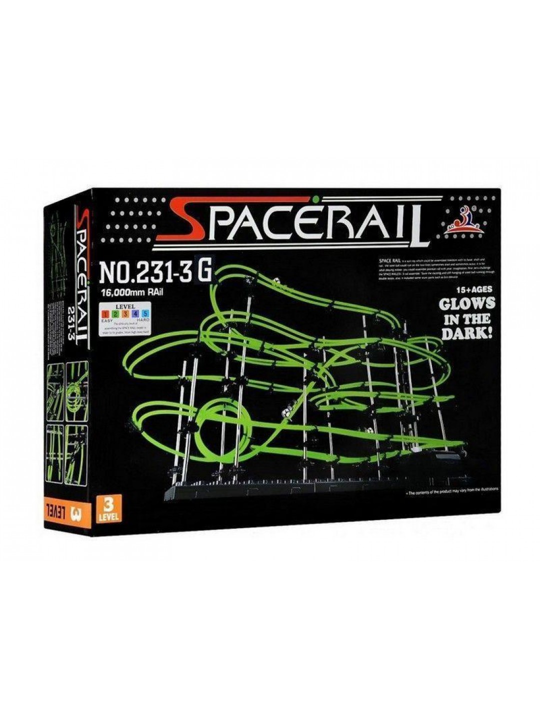 Конструктор динамический Spacerail 231-3G, 16м (Level 3), светящиеся рельсы