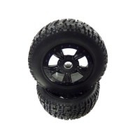 Колеса в сборе, черные диски для Himoto E8SCL, 2шт. Колеса в сборе, черные диски для Himoto E8SCL, 2шт.