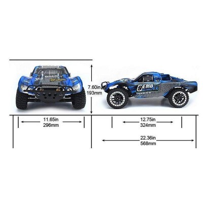 Радиоуправляемый шорт-корс Remo Hobby 9EMU (синий) 4WD 2.4G 1/8 RTR