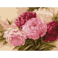 Картина по номерам 15х20 ОТТЕНКИ РОЗОВОГО (12 цветов)