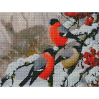 Алмазная мозаика с нанесенной рамкой 40х50 СНЕГИРИ В ЛЕСУ (32 цвета) Алмазная мозаика с нанесенной рамкой 40х50 СНЕГИРИ В ЛЕСУ (32 цвета)