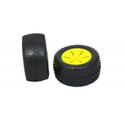 Колеса в сборе (шины Himoto 17702 + диск 17701Y), желтые, 2шт. Колеса в сборе (шины Himoto 17702 + диск 17701Y), желтые, 2шт.