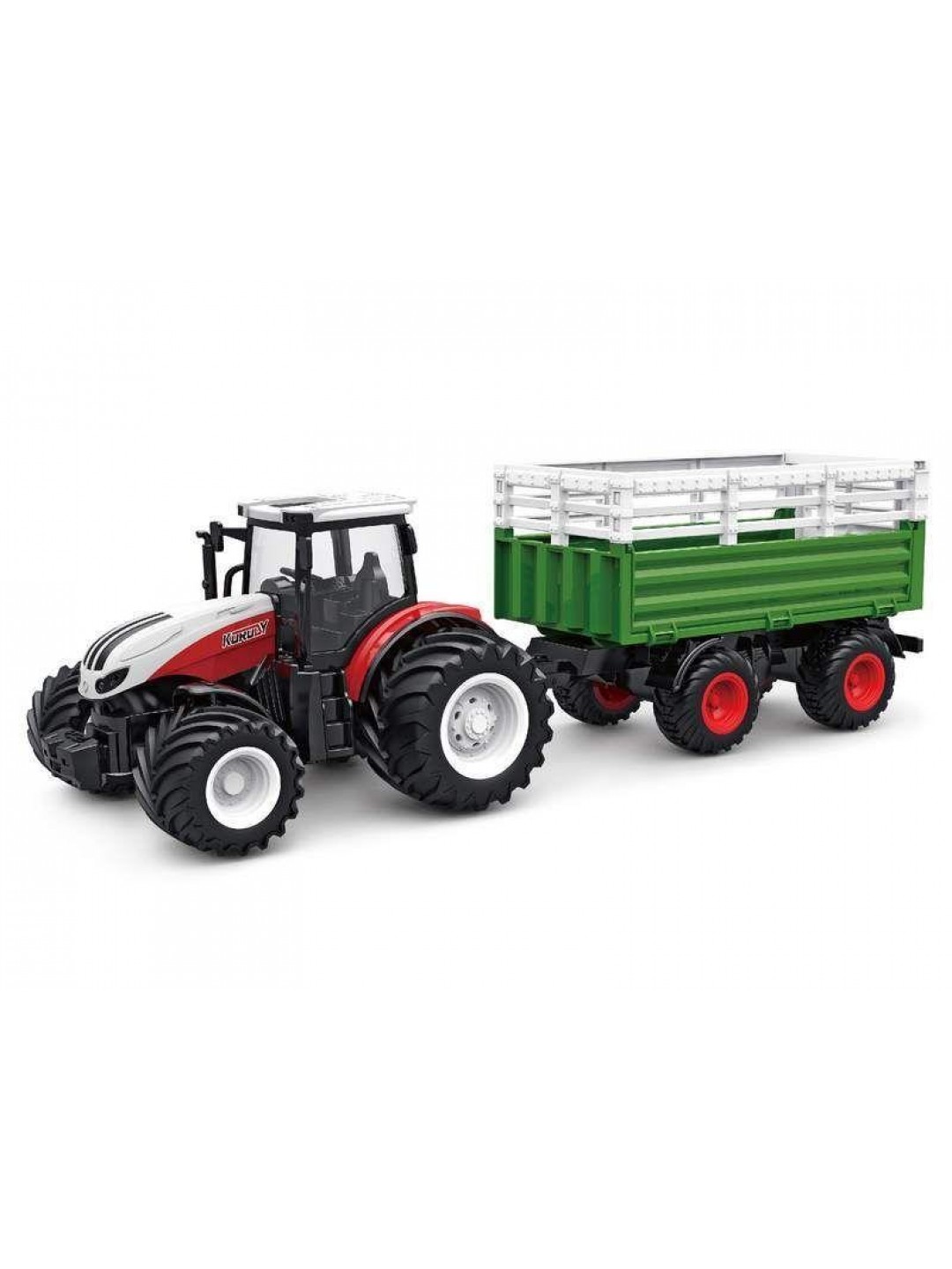Р/У фермерский трактор Korody с прицепом для скота, широкие колеса 1/24 2.4G 6CH RTR