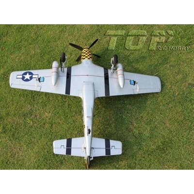 Радиоуправляемый самолет Top RC P-51D желтый 750мм 2.4G 4-ch LiPo RTF