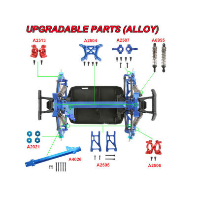 Радиоуправляемый монстр Remo Hobby SMAX (красный) 4WD 2.4G 1/16 RTR