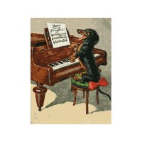 Картина по номерам с цветной схемой на холсте 30х40 Собачий вальс (20 цветов) Картина по номерам с цветной схемой на холсте 30х40 Собачий вальс (20 цветов)