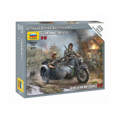 Сборные солдатики ZVEZDA Немецкий мотоцикл R-12, 1/72