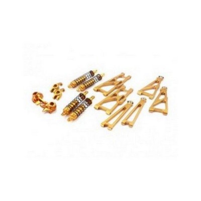 Комплект алюминиевого тюнинга для Himoto E10MT/L, E10XT/L золотой Комплект алюминиевого тюнинга для Himoto E10MT/L, E10XT/L золотой