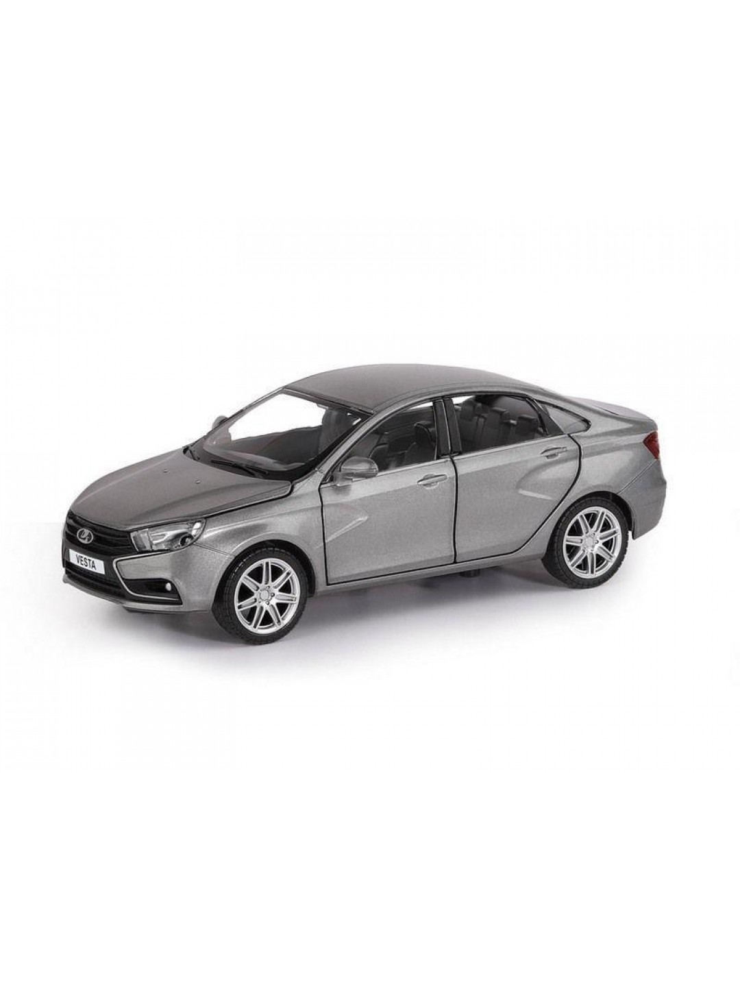 Машина "АВТОПАНОРАМА" LADA VESTA седан, 1/24,  серый, свет. звук. эффекты, в/к 24,5*12,5*10,5 см