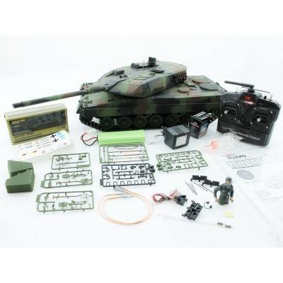 Р/У танк Taigen 1/16 Leopard 2 A6 (Германия) (для ИК танк. боя) САМО 2.4G RTR, деревянная коробка