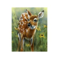 Картина по номерам с цветной схемой на холсте 30х40 Олененок (22 цветов) Картина по номерам с цветной схемой на холсте 30х40 Олененок (22 цветов)
