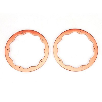 Защитные накладки на диски колеса для Монстра 1/8, 2шт, алюминий Защитные накладки на диски колеса для Монстра 1/8, 2шт, алюминий