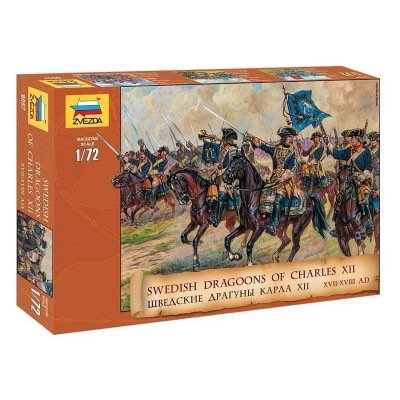 Сборные солдатики ZVEZDA Шведские драгуны Карла XII, 1/72