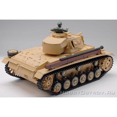 Р/У танк Heng Long 1/16 Panzerkampfwagen III (Германия) 2.4G RTR песочный