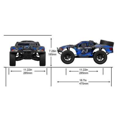 Радиоуправляемый шорт-корс Remo Hobby EX3 (синий) 4WD 2.4G 1/10 RTR