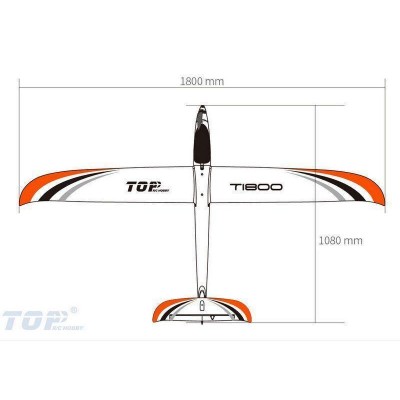 Радиоуправляемый планер Top RC T1800 (Propeller Power System) 1800мм 2.4G 4-ch LiPo RTF