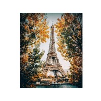 Картина по номерам с цветной схемой на холсте 30х40 Париж. Эйфелева башня (16 цветов) Картина по номерам с цветной схемой на холсте 30х40 Париж. Эйфелева башня (16 цветов)