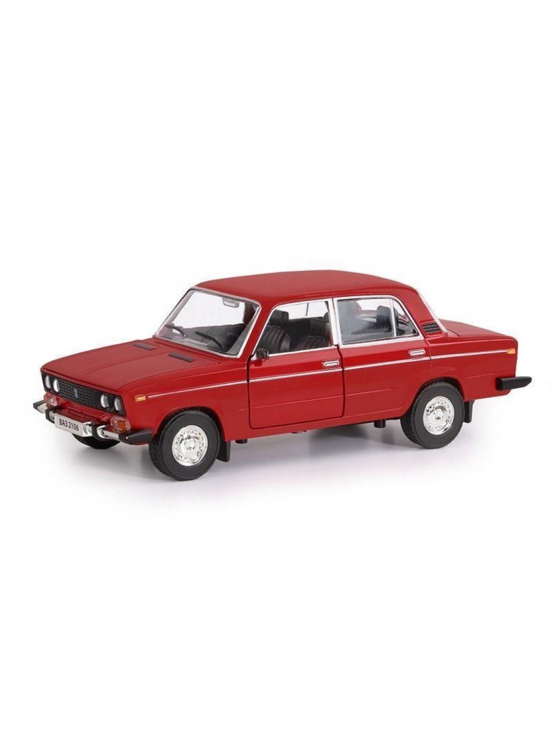 Машина "АВТОПАНОРАМА" ВАЗ 2106, 1/22, красный, инерция, в/к 24,5*12,5*10,5 см