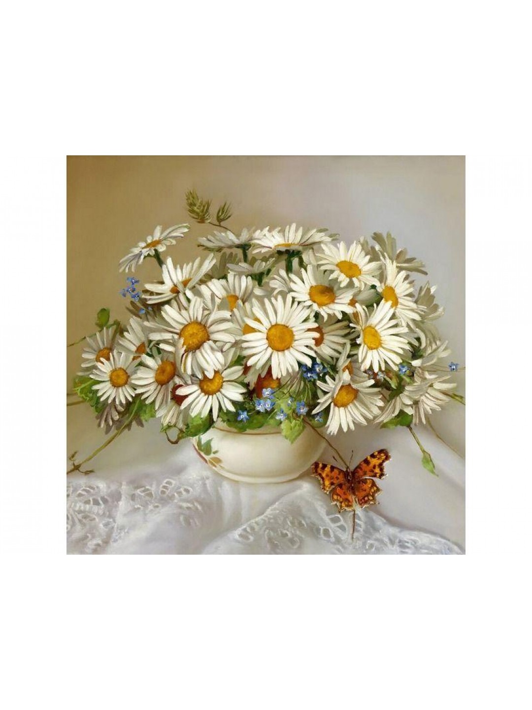 Картина мозаикой 30х30 БУКЕТ РОМАШЕК (квадрат) (24 цвета)