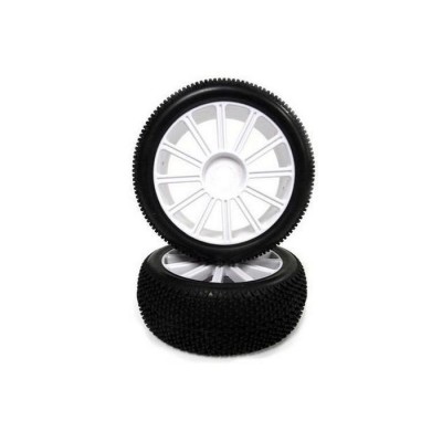 Колеса в сборе с белыми дисками для Himoto E8XBL, 2шт. Колеса в сборе с белыми дисками для Himoto E8XBL, 2шт.