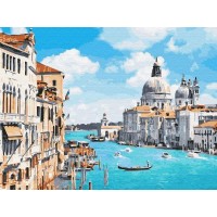 Картина по номерам на дереве 40х50 САНТА-МАРИЯ-ДЕЛЛА-САЛЮТЕ (25 цветов)