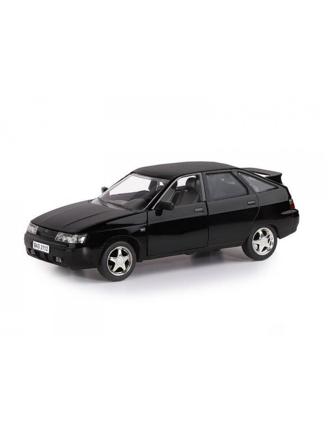 Машина "АВТОПАНОРАМА" ВАЗ 2112, 1/22, черный, инерция, в/к 24,5*12,5*10,5 см
