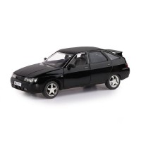 Машина "АВТОПАНОРАМА" ВАЗ 2112, 1/22, черный, инерция, в/к 24,5*12,5*10,5 см