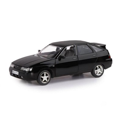 Машина "АВТОПАНОРАМА" ВАЗ 2112, 1/22, черный, инерция, в/к 24,5*12,5*10,5 см